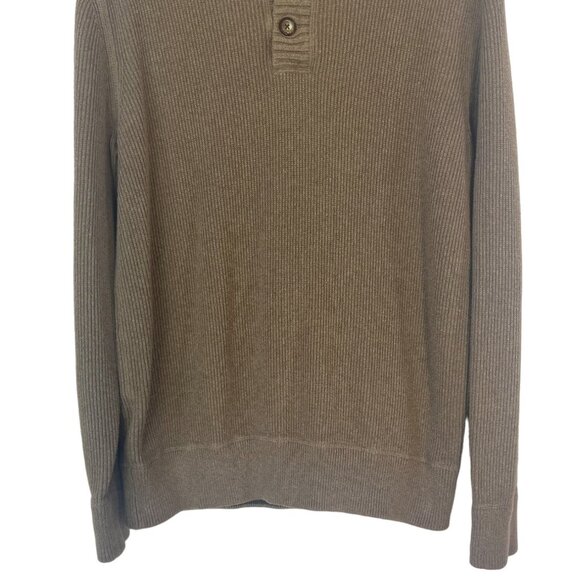 Eddie Bauer Mens Sweater Ribbed Tan Size Large - Picture 4 of 9